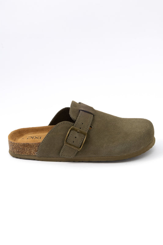 01-5371 Flat Buckle Clog Mule
