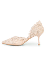 01-5391 High Heel Dantelle Pumps